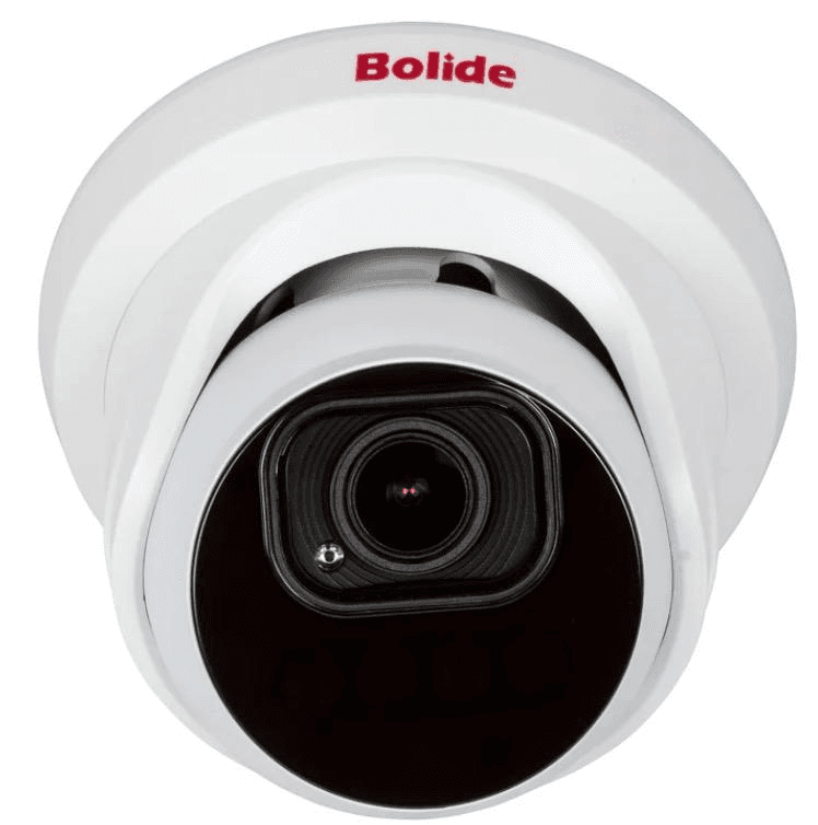 Cámara de seguridad Bolide tipo domo para instalación en cielo falso, distribuida por E3 Solutions