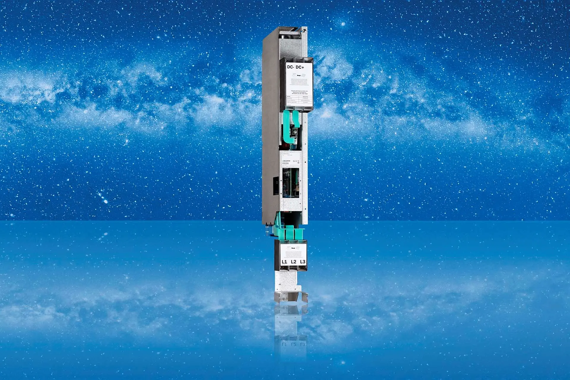 Convertidor modular Emotron AFG para retroalimentación de energía a la red, disponible a través de E3 Solutions en Centroamérica